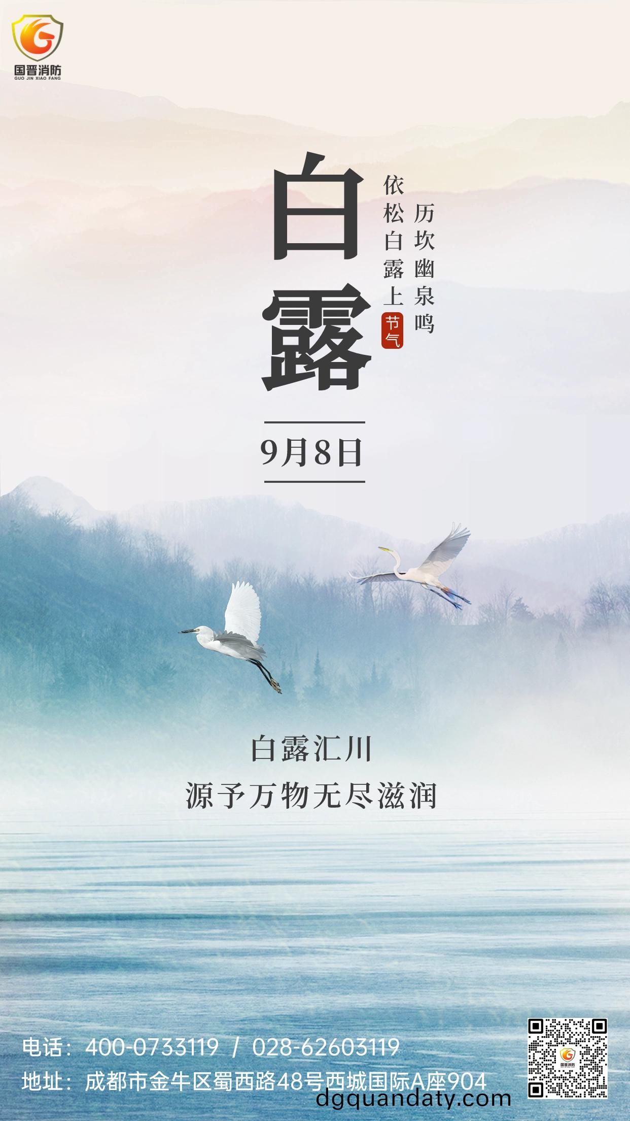白(bai)露(lu)節氣(qi)祝(zhu)福(fu)教(jiao)育行(xing)業(ye)中國風節氣(qi)問(wen)候(hou)手機(ji)海(hai)報(2)
