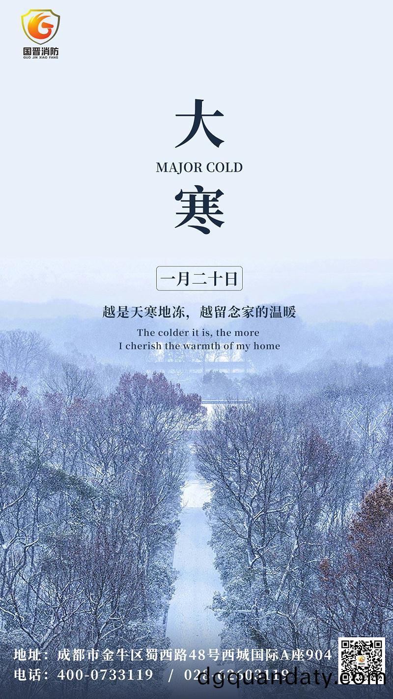 大寒節(jie)氣(qi)問候祝(zhu)福實(shi)景(jing)手(shou)機(ji)海報